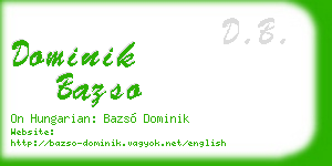 dominik bazso business card